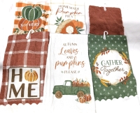 6 New Fantastically Fall-Themed Kitchen Towels - 14" x 24" ea