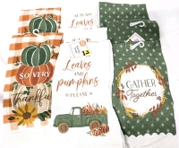 8 New Fantastically Fall-Themed Kitchen Towels - 14" x 24" ea