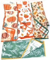 7 New Fall-Themed Reversible Kitchen Towels - 14" x 24" ea