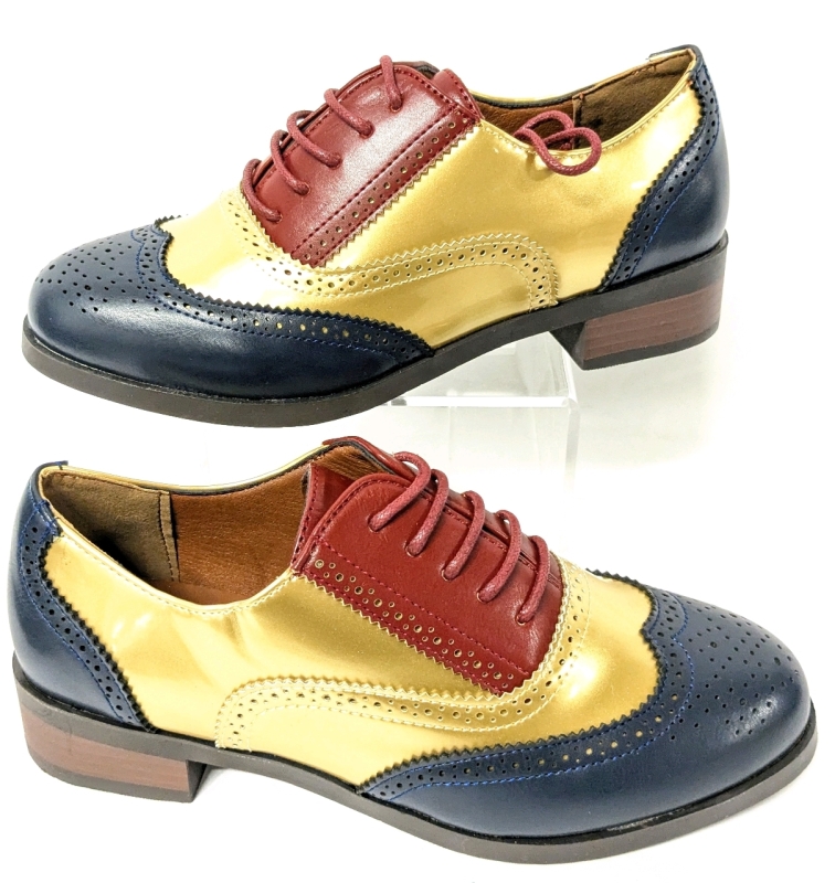 New EU Size 36 Ladies Fun & Fancy Perforated Oxford Dress Shoes | Retails Over $50