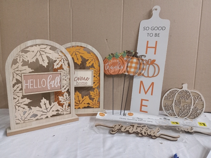 9 New | Indoor Fall Decor | Largest Measures 19" Long