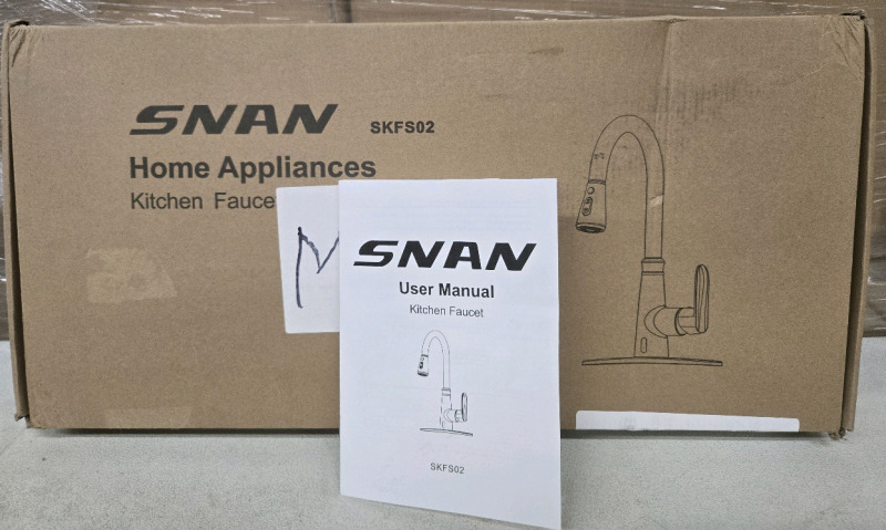 As New | Snan Touchless Kitchen Faucet with pull down sprayer Model# SKFS02