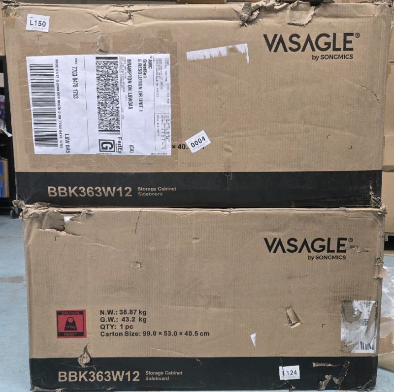 2 As New | Vasagle Storage Cabinet Sideboards * Model#BBK36W12 *