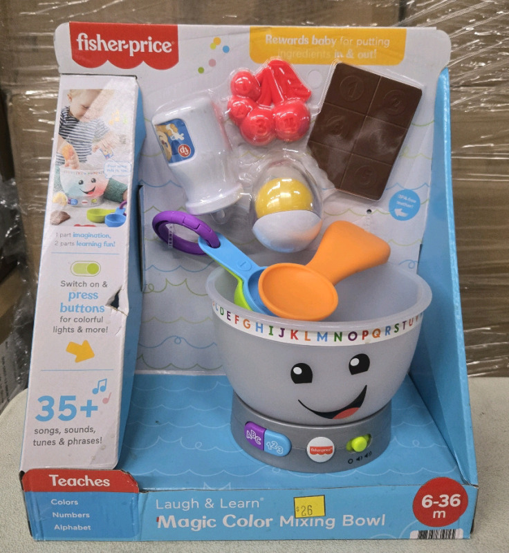 New | Fisher-Price Laugh & Learn Magic Colour Mixing Bowl For Kids!