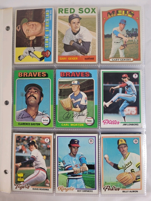 1960, 1964 & 1972 - 1991 Topps MLB Baseball Trading Card Singles . 108 Trading Cards .