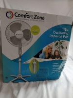 As New | 16" Oscillating Pedestal Fan | 3 Speeds, Adjustable Height & Quiet Operation