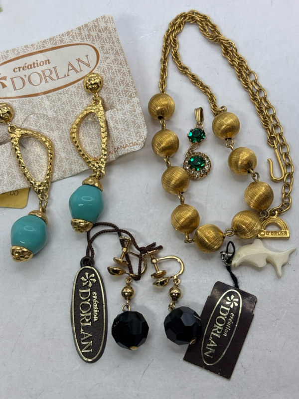 Vintage DOrlan Jewelry / Gold Filled Charm Pendant / DOrlan Carved Dolphin