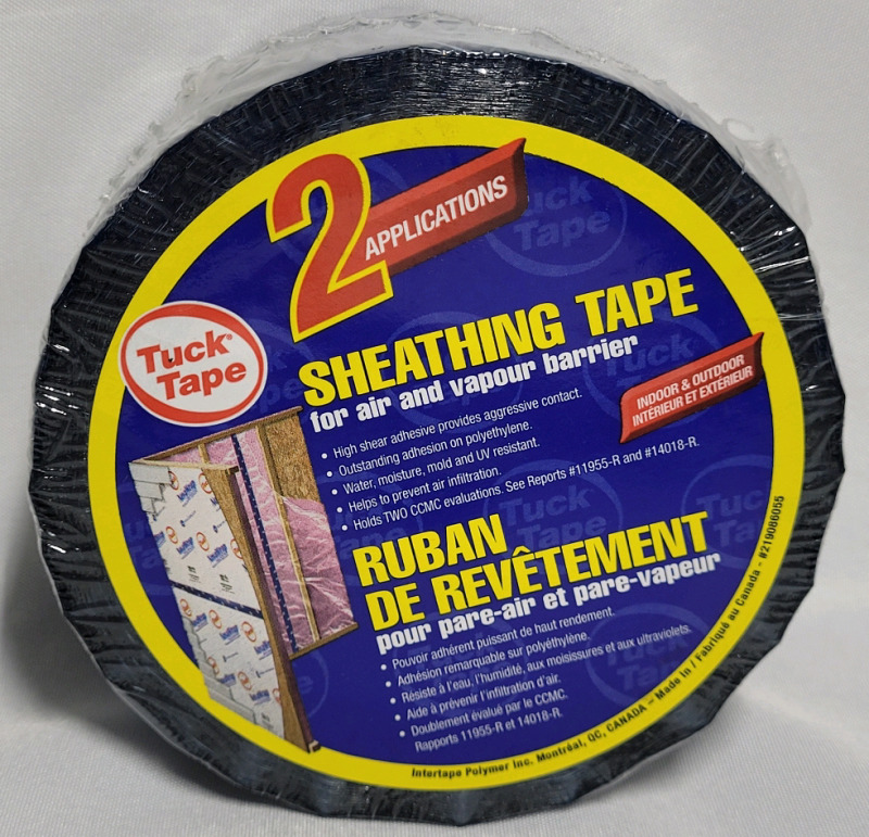 Tuck Tape Sheathing Tape for Air & Vapour Barrier 2 3/8"×55mm - New