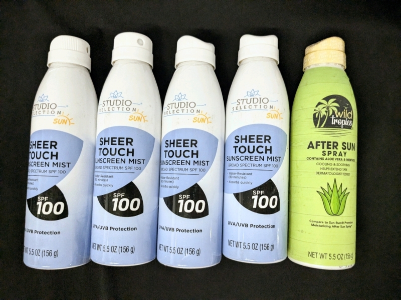 4 New Sheer Touch SPF 1O0 Sunscreen Mists 156g ea + After Sun Spray 156g | EXP 02/2025 - 12/2025