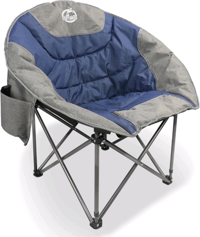 New NorthDad Outdoor Camping Moon Chair - Blue & Grey - 31" Tall | Retails Over $80