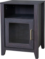 New Decor Therapy Willa Glass Door End/Side Table, Black Wash - 22.44" Tall | Retails Over $300