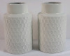 2 New 9" Ceramic Honey Comb Design Vases