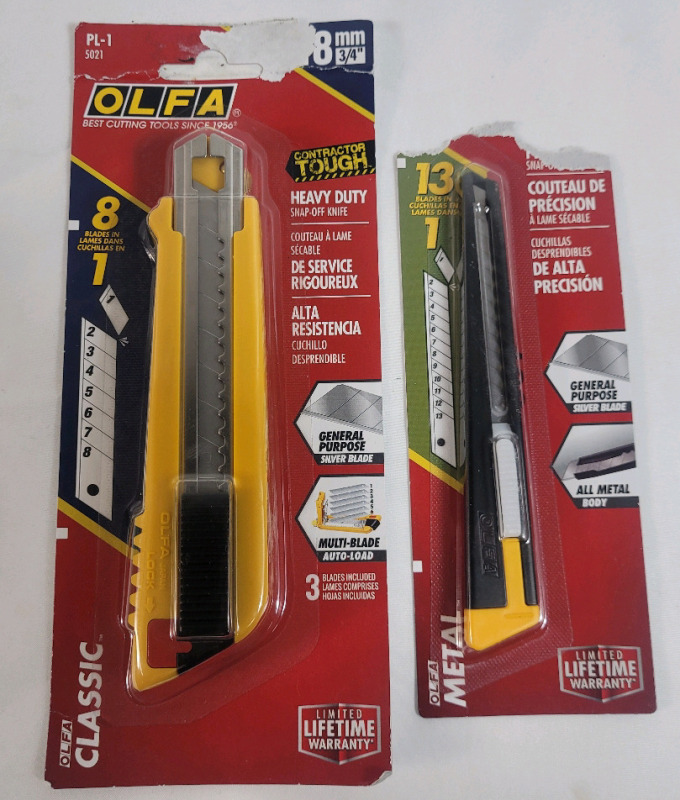 Two (2) OLFA Snap-Off X-Acto Knives
