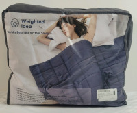 New - Weighted Idea 15lb Queen Size Weighted Blanket , Grey