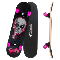 New - Nattork Skates 31" Pink Skeleton Skateboard . 220lb Weight Max.