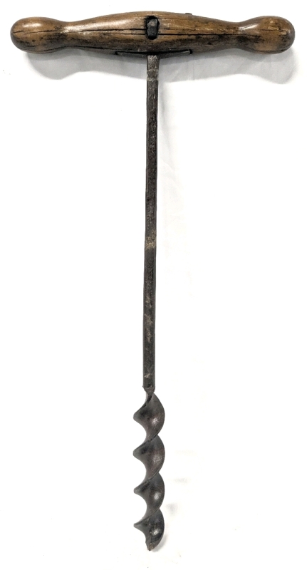 Antique Hand Wrought Auger Drill / Barn Drill - 27" Long!