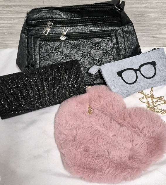 4 New Purses & Sunglass Case