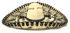 Absolutely Stellar Vintage PIGALLE XXXXX Mustard & Black Embroidered & Sequinned Mexican Sombrero | 8" x 6.8" Opening - 2