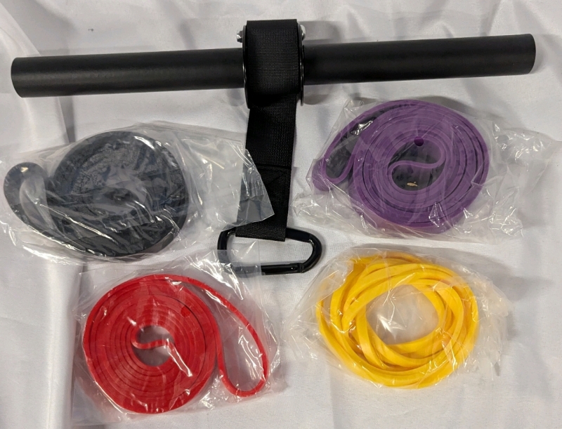 4 New Resistance Bands With Bar