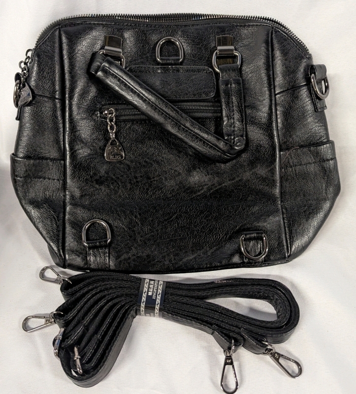 New Balidaishuroo Leather Like Purse. Base Measures 11" Wide.