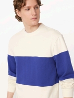 New Size Med Men's FRANK AND OAK "The Rugby Crewneck" Long Sleeve T-Shirt in Carpenter Blue | Retails $89