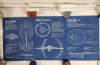 8 New STAR TREK Universe Starship Blue Print Canvas Wall Art . Each measures 12"&times;16" .