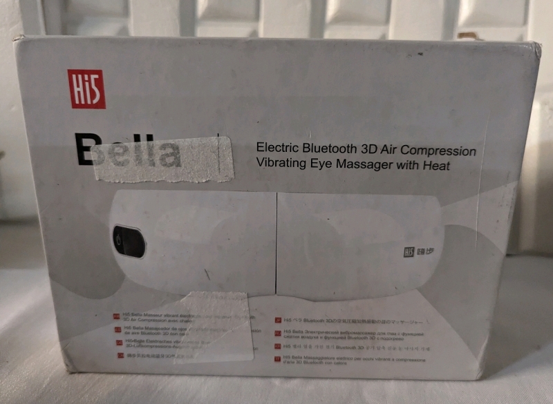 New Hi5 Bella Electric Bluetooth 3D Air Compression Vibrating Eye Massager with Heat