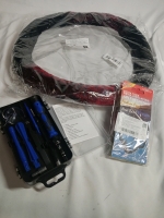 3 New | Car Supplies Lot | Comes w/ Steering Wheel Cover, Precision Tool Kit, & Air Fresheners: Variety Sents