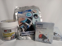 4 New | Car Care Lot | Includes 2 AntiFreeze Removal Devices, Headlight restorer & Cleaning Mud