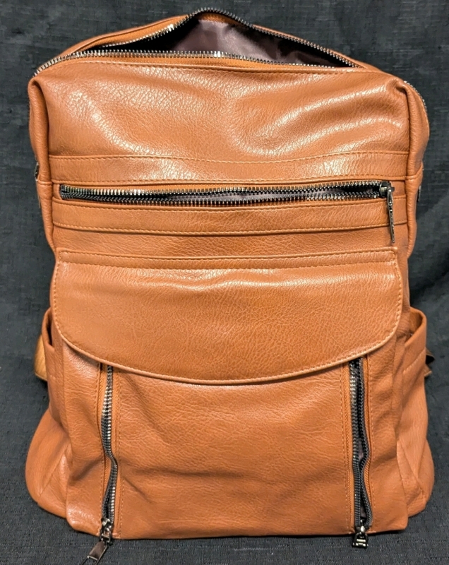 New: Small Faux Leather Backpack