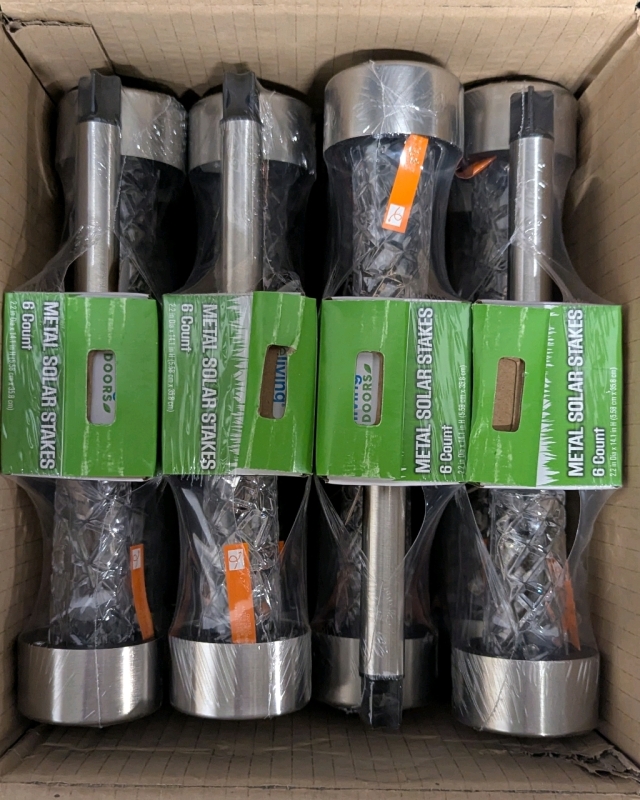 16 New: Metal Solar Stakes - 2.2" Diameter x 14.1" Height