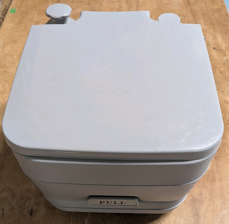 New: RV Toilet With Pull Latch - 12.5" Tall x 16" Deep x 14" Wide