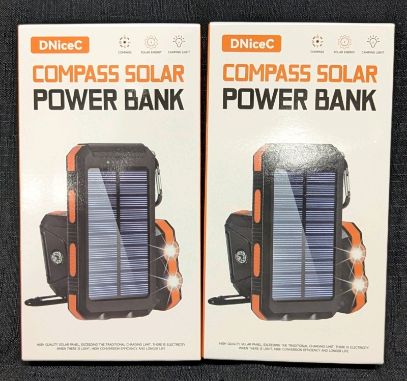 2 New: Compass Solar Power Banks - Unable To Find Battery Size