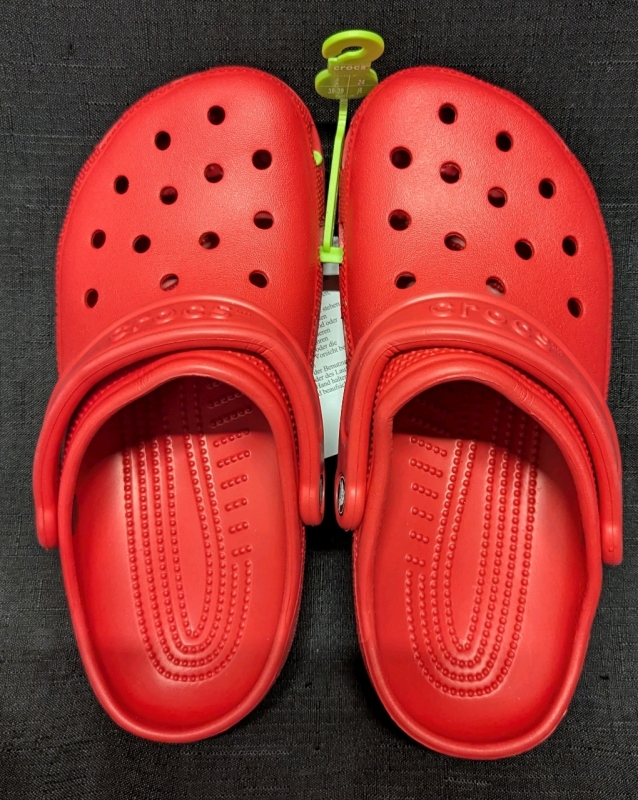 New: Size J6 Kids - Crocs Classic Clog - Varsity Red - Retails For 50$