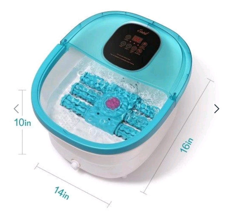 New | Entil Electric Foot Spa Massager W/ Automatic Wavy Rollers | Model# F-Bath-88