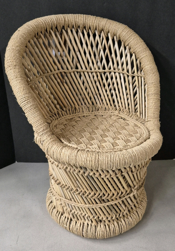 New Kid's Bamboo Woven Chair 20" Tall