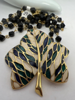 Stunning Vintage D’Orlan Enamel Brooch