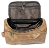 New Faux Leather Travel Toiletries Bag with Hook - 9" x 6" x 5" Tall - 2