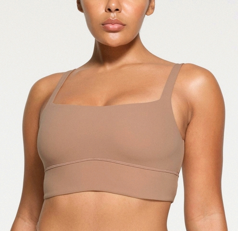 New Size Small Women's SKIMS Fits Everybody Square Neck Longline Bralette : Sienna - BR+SQU-4631 | Retails Over $60
