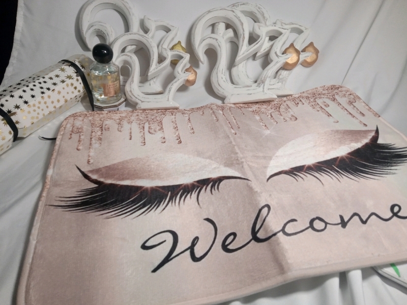 New | Feminine Decor Lot | Includes Welcome Mat, Room spray and Squirrel Tabletop Decor