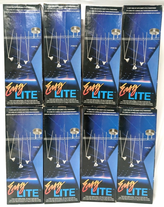 8 New Easy Lite 3-Light Accent Cable Lighting Kits with Canopy Style Transformers P430-05