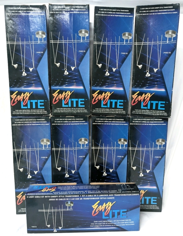 9 New Easy Lite 3-Light Accent Cable Lighting Kits with Canopy Style Transformers P430-05