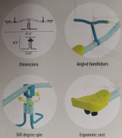 As New | 67.32" x 21.65" x 18.11" 360 Degree Spiro Seesaw | Appears to have all pieces upon first inspection
