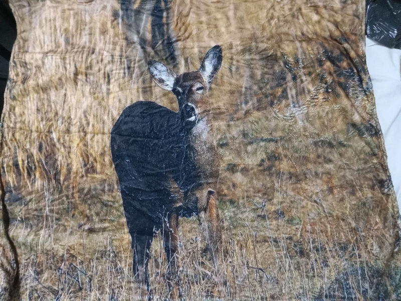 New | Deer Themed Throw Blanket | Measures 39x45"