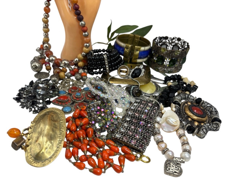 Fascinating Lot Vintage Jewelry As Is