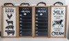 Four (4) New Home Decor Wall Signs & Menu Chalk Boards . Each Sign measures 10"&times;20"