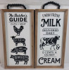 Four (4) New Home Decor Wall Signs & Menu Chalk Boards . Each Sign measures 10"&times;20" - 2