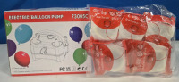 6 New | Electric Ballon Pump 73005C | & ( 5 ) Packs Of Balloon Glue