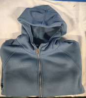New | Small Unisex Blue Zip-Up Hoodie