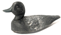 Very Old (Possibly Antique) Hamd-Carved Wood Duck Decoy - 13.5" x 5.2" x 7" Tall